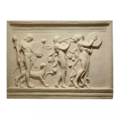 CNC Carved Bacchic Procession Art relief Sculpture